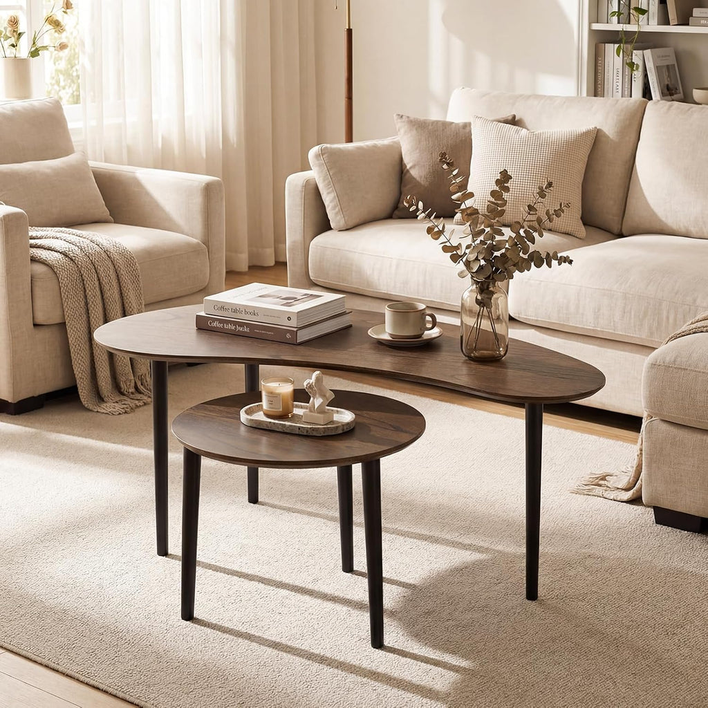 Kidney & Round Nesting Table Set