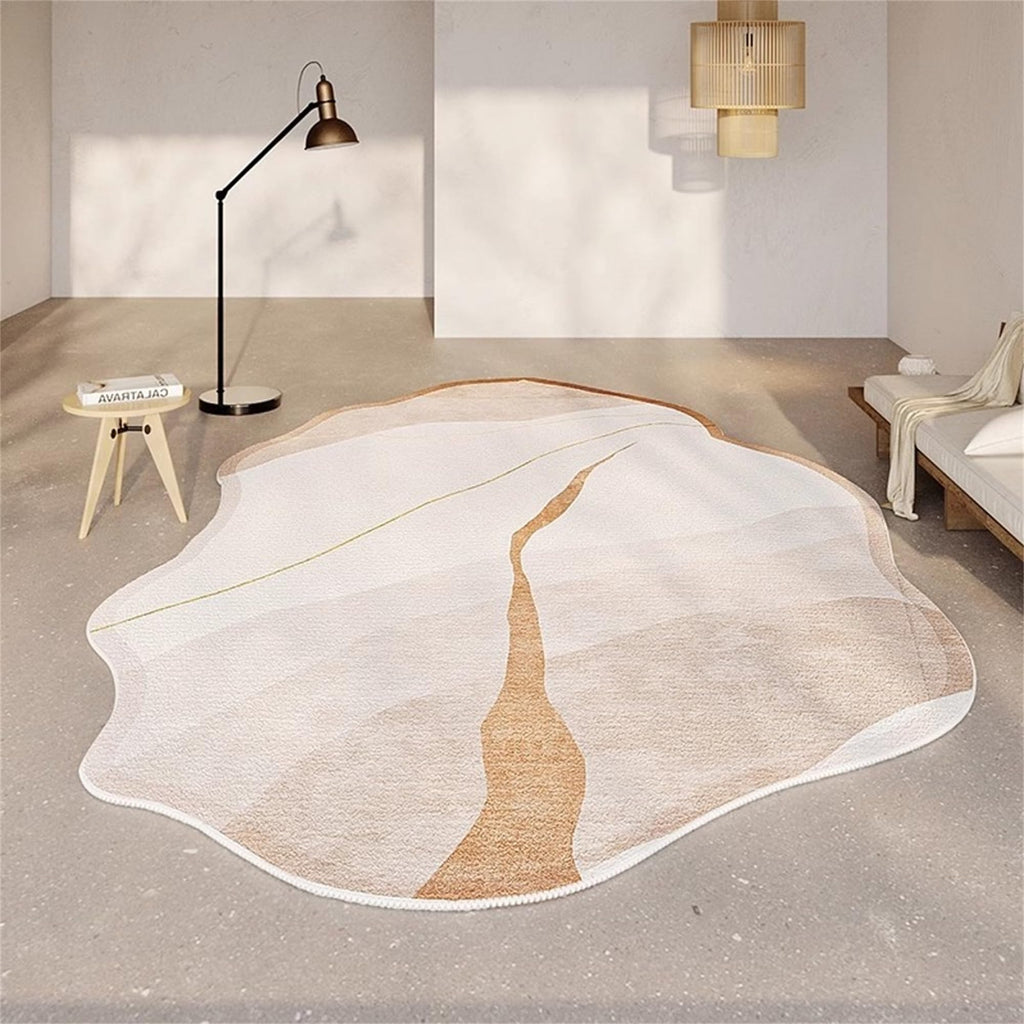 Wavy Striped Irregular Area Rug