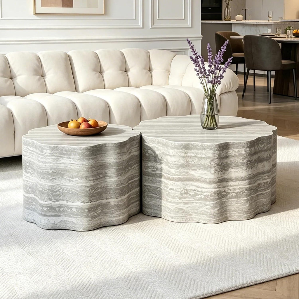 Faux-Mars Nesting Coffee Table Set