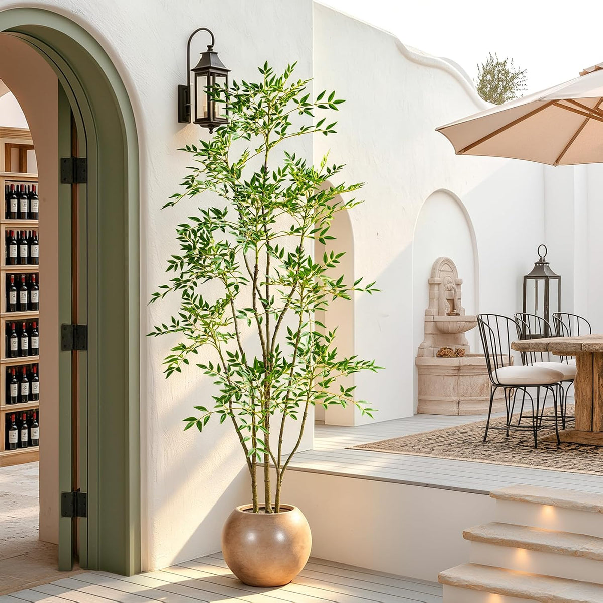 Faux Bamboo Tree in Pot
