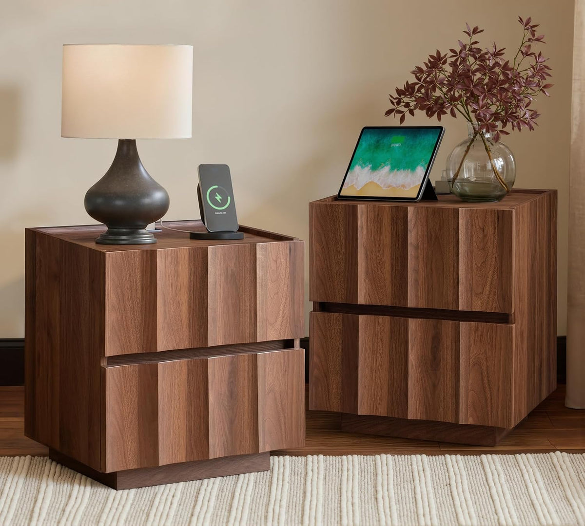 Fluted Charging Nightstand