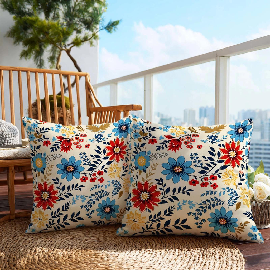 Firmiso Rust Orange Mandala Throw Pillow Covers 18x18 Set of 2