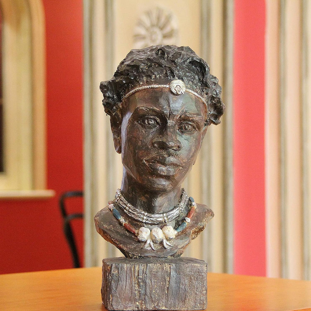 Leekung African Statues for Home Decor, African Art Sculptures Man Statue