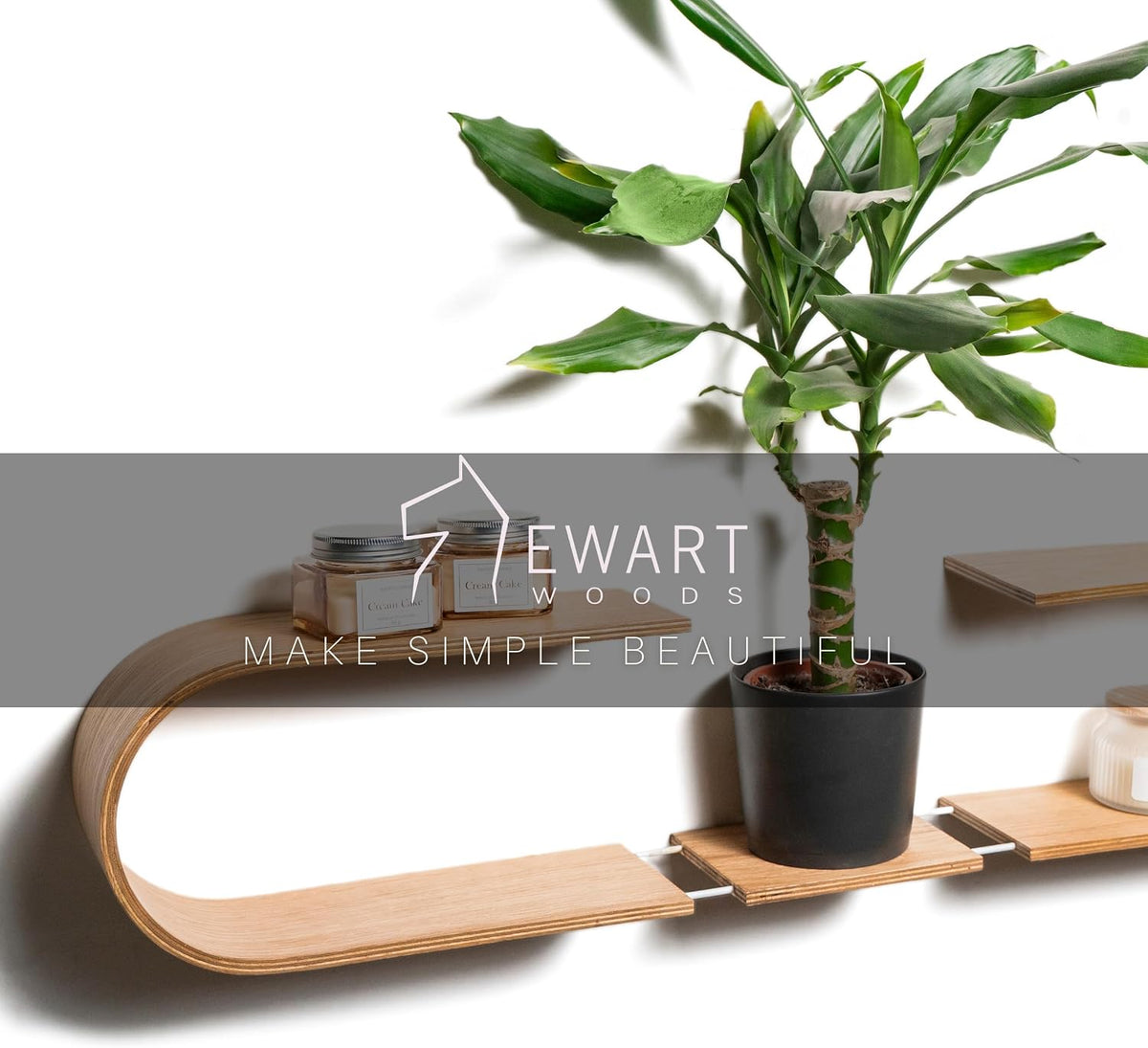 Geometric Oval Floating Wall Shelf
