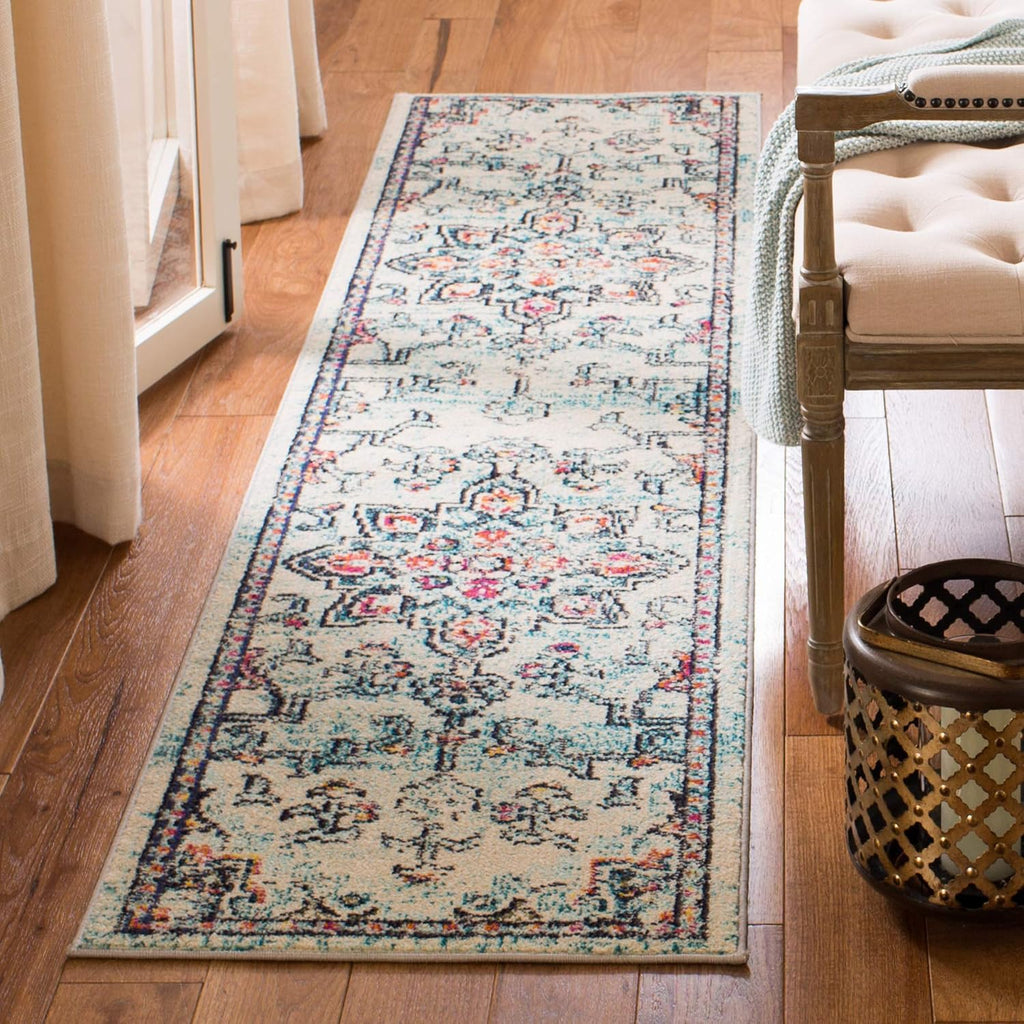 SAFAVIEH Madison Area Rug 8'x10', Traditional Ivory & Light Blue MAD473D