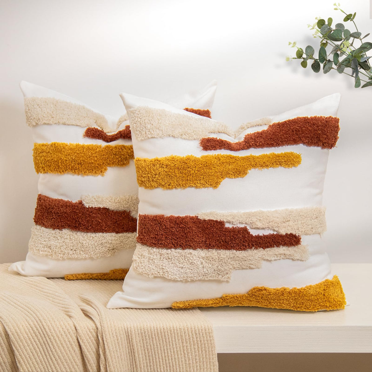 Tufted Jacquard Pillow Covers