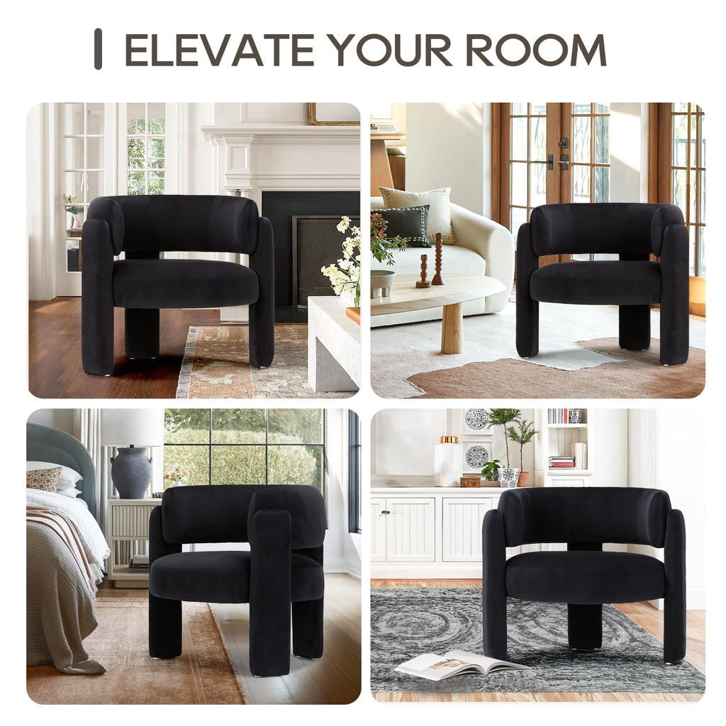 COLAMY Modern Velvet Accent Chairs Set of 2