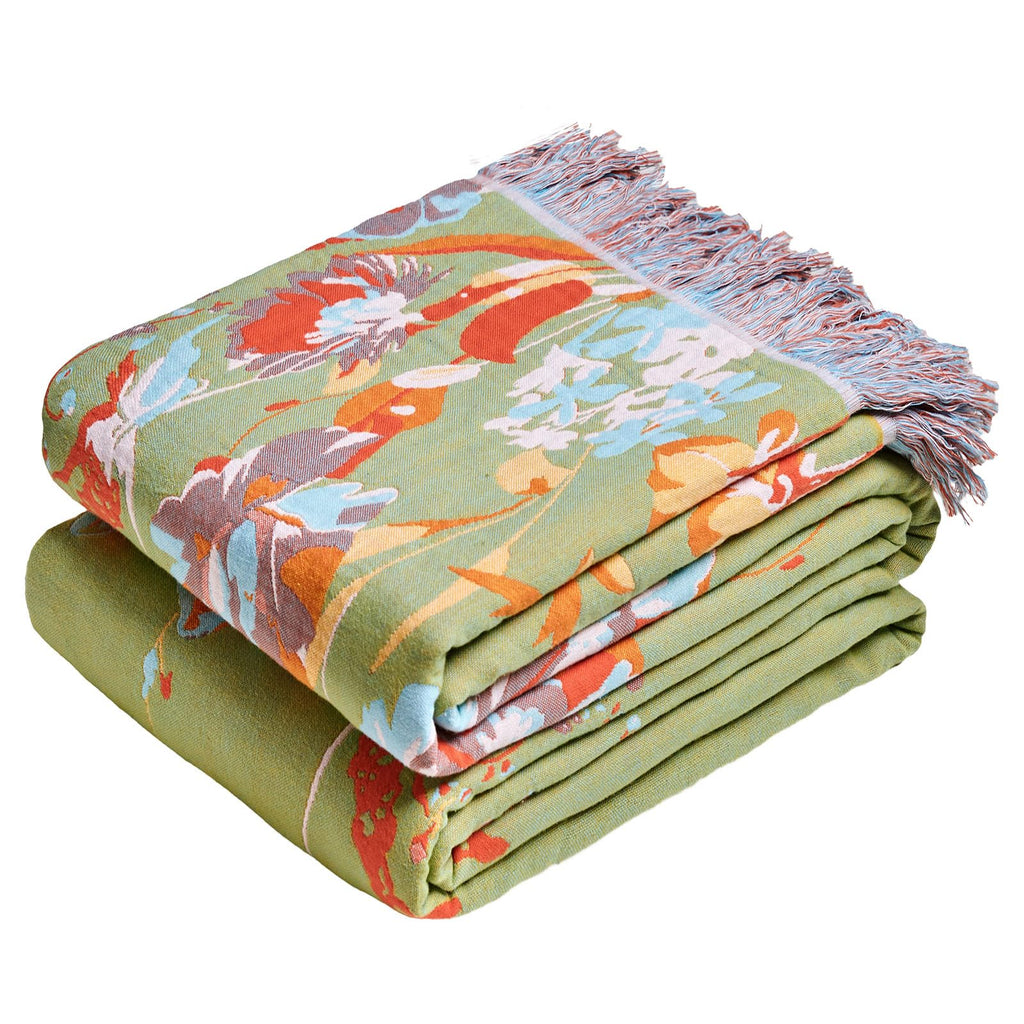Boho Patterned Cotton Throw Blanket