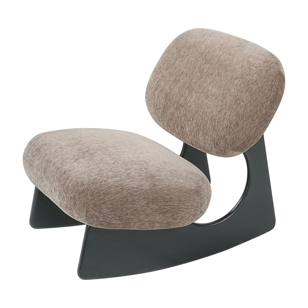 Merax Modern Rocking Chair Accent Glider Chair, Dark Brown