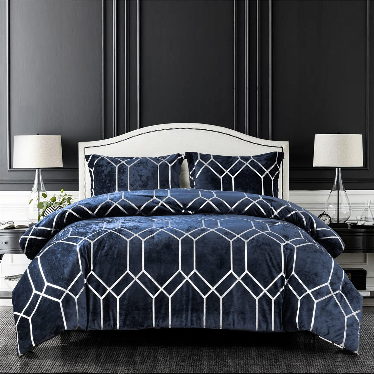 Sunshine Nicole Metallic Print Comforter Set