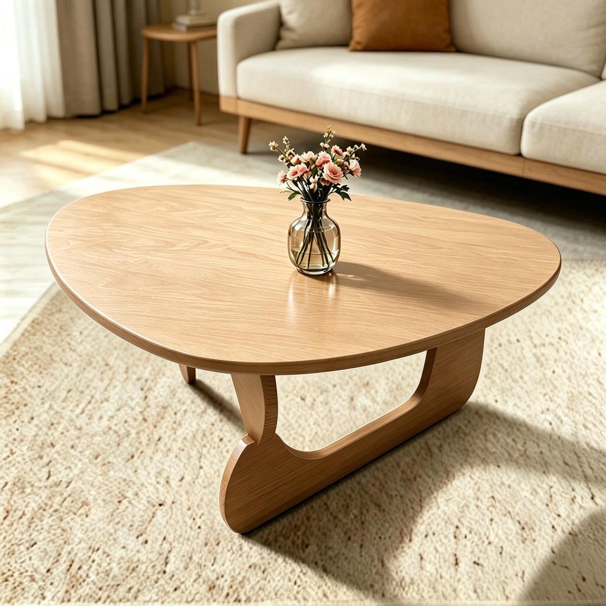 Triangle Walnut Coffee Table