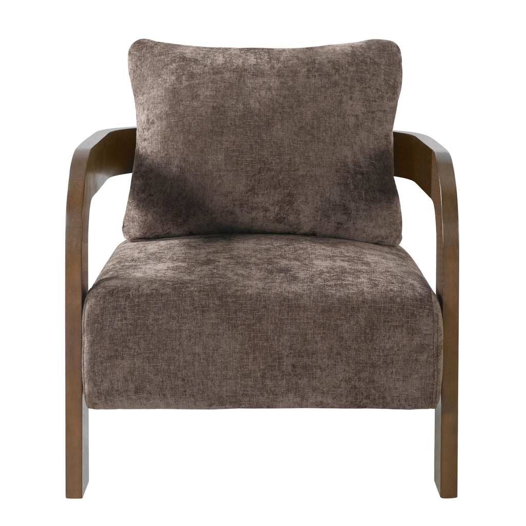 Merax Modern Upholstered Accent Chair, Armchair for Living Room, Beige