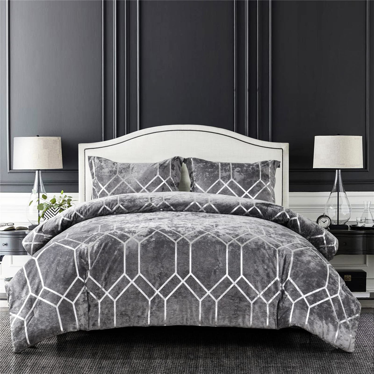 Sunshine Nicole Metallic Print Comforter Set