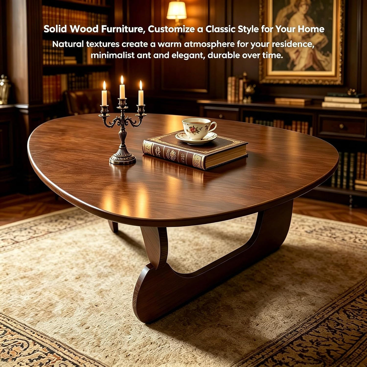 Triangle Walnut Coffee Table