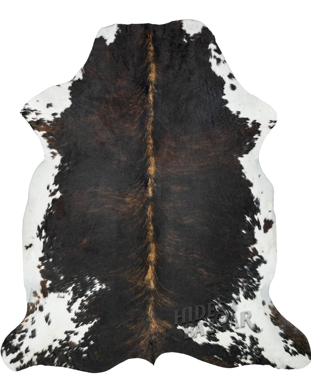 HIDES BAZAAR Brown Brindle Cowhide Rug 5x7 ft, Real Hair on Hide Area Rug
