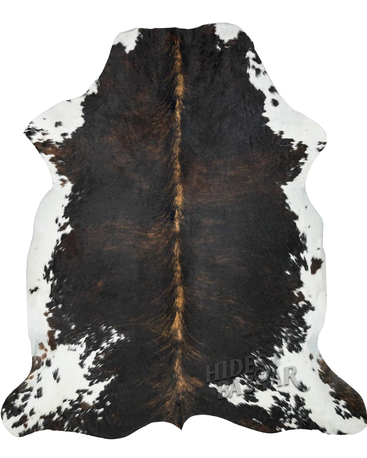HIDES BAZAAR Brown Brindle Cowhide Rug 5x7 ft, Real Hair on Hide Area Rug