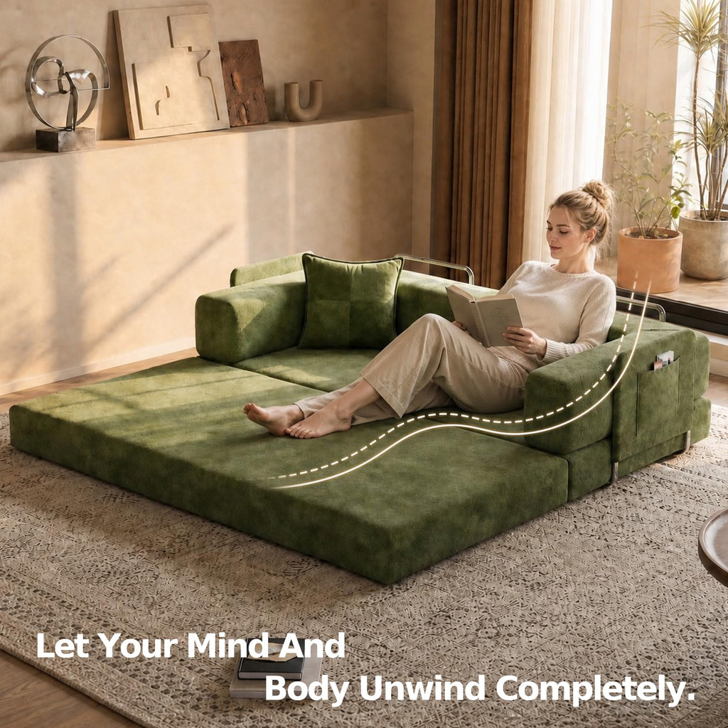 78.8'' Futon Sofa Bed, Boneless Couches for Living Room