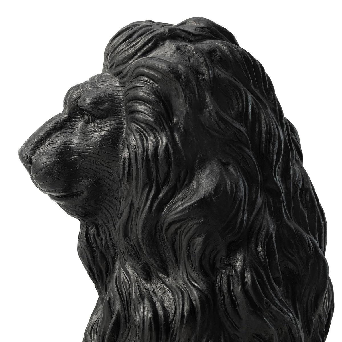 Glitzhome Guardian Sitting Lion Statue Regal Indoor and Outdoor Garden Sculpture