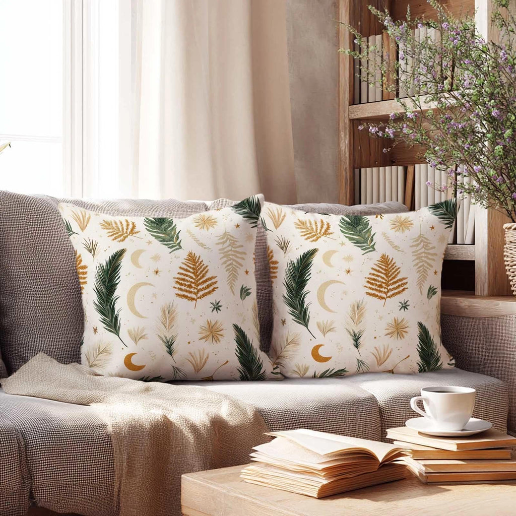 Teal Boho Mandala Throw Pillow Covers 18x18 Set of 2