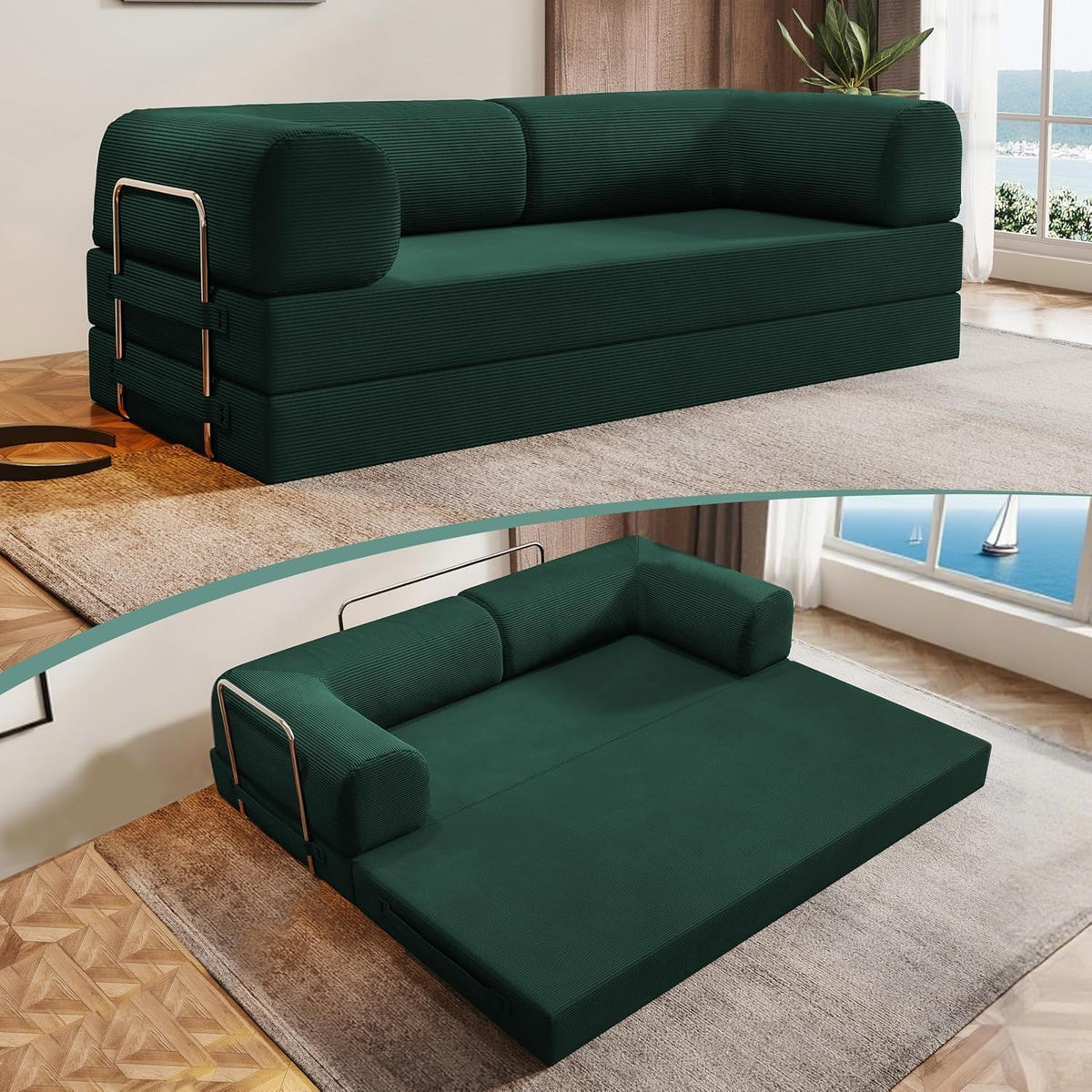 Modular L-Shaped Memory Foam Sectional Sofa