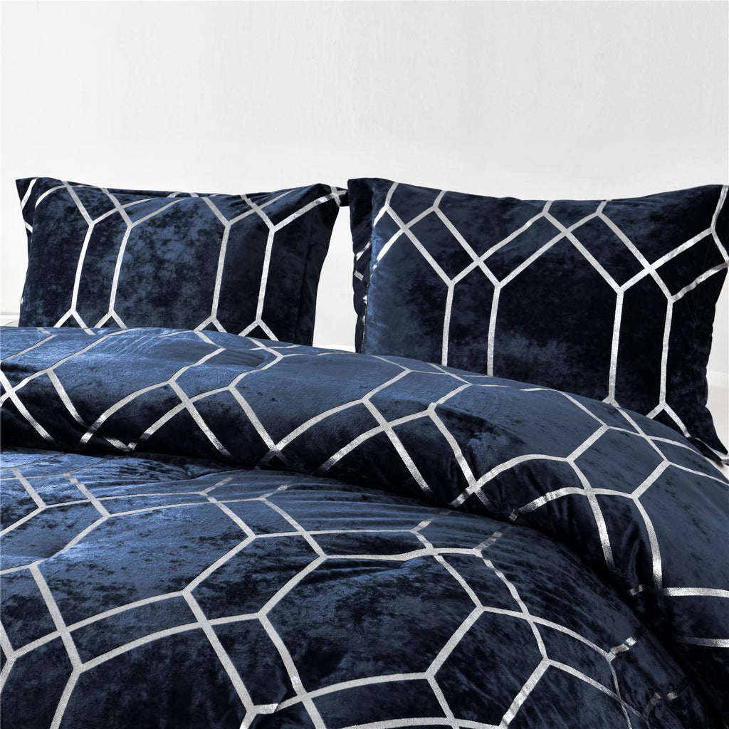 Sunshine Nicole Metallic Print Comforter Set