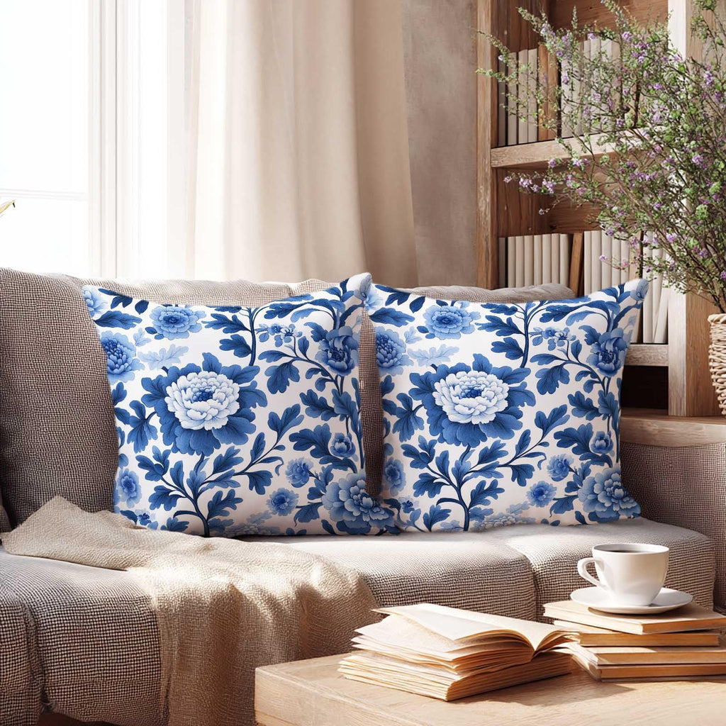 Teal Boho Mandala Throw Pillow Covers 18x18 Set of 2