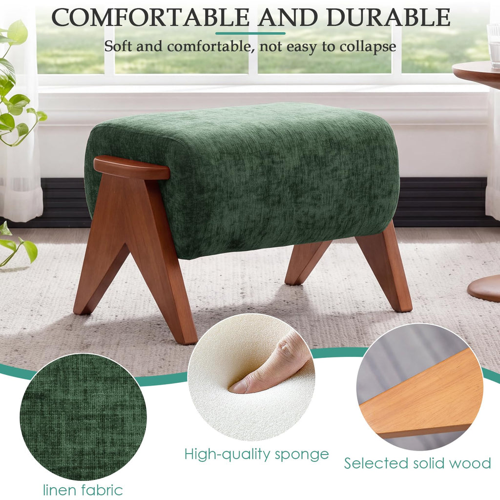 2 Pcs Home Accent Chair Mid Century Modern Accent Chair with Wood Frame