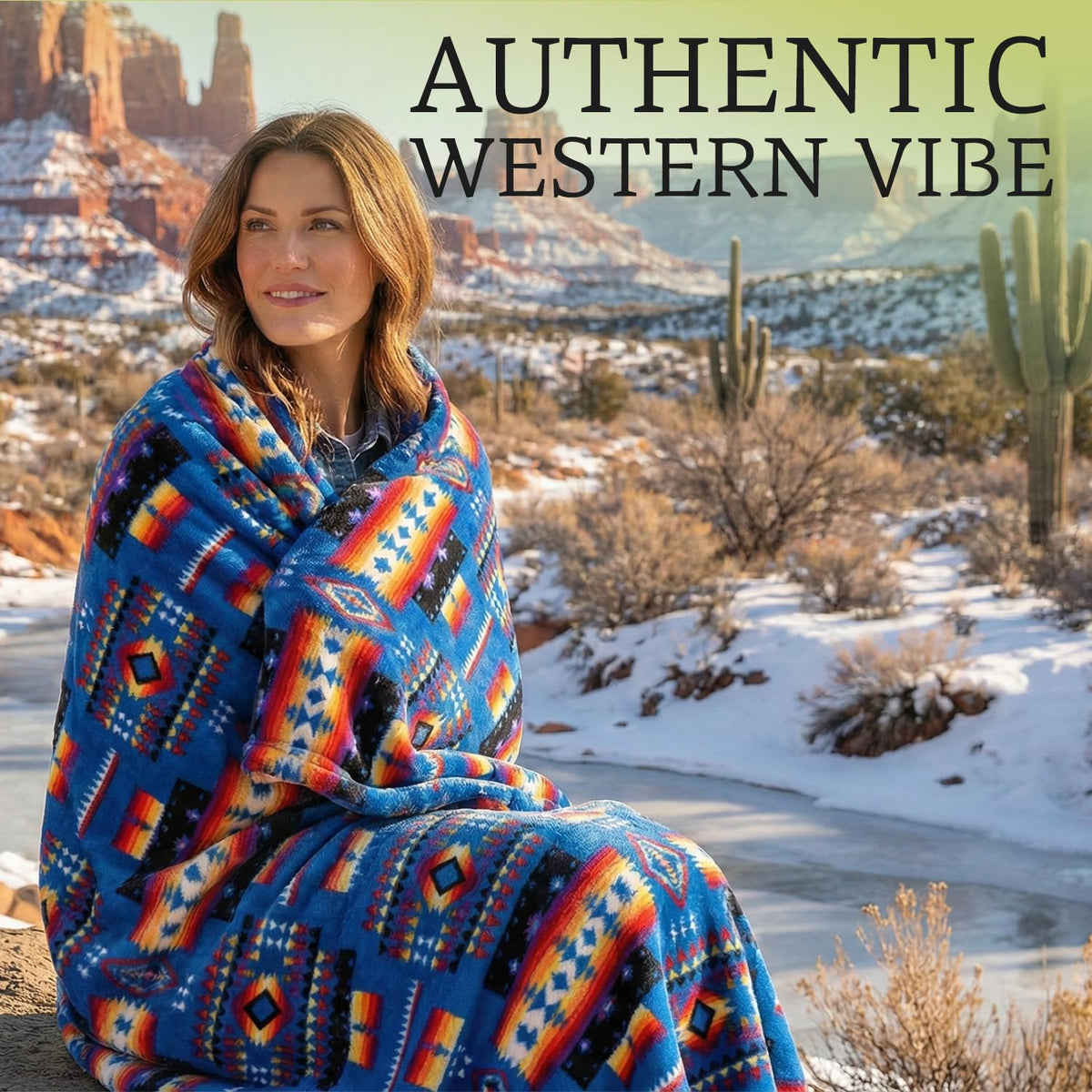Sacred Thread Aztec Blanket Fleece, Western Blanket (Coffee Flannel) (King)