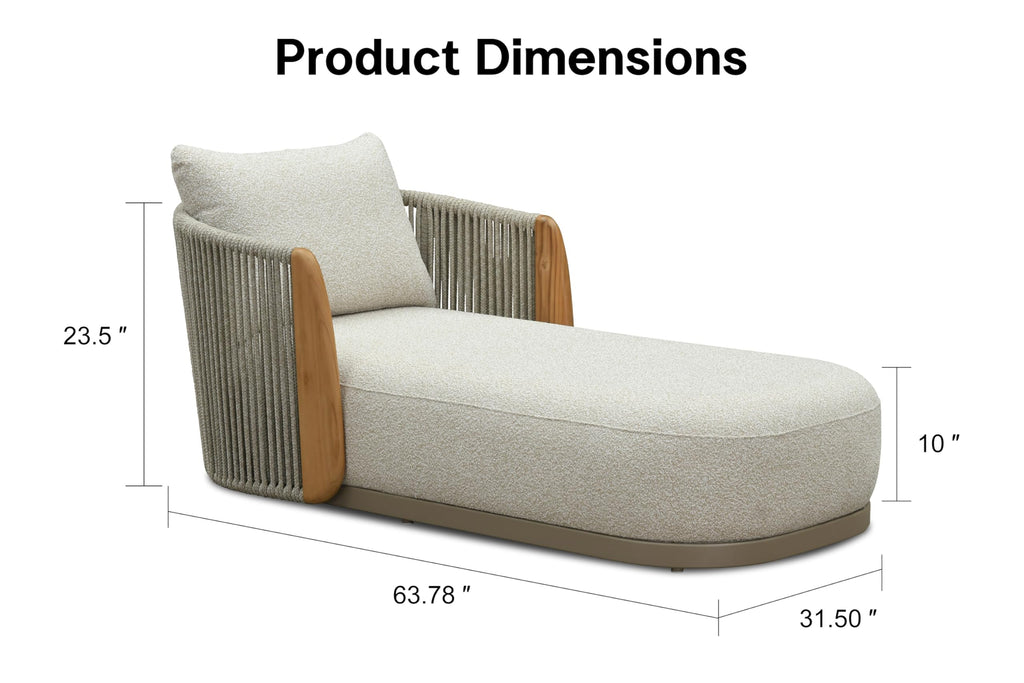 PURPLE LEAF Pool Lounge Chairs Set of 2 Plush Olefin Cushion Chaise Lounge