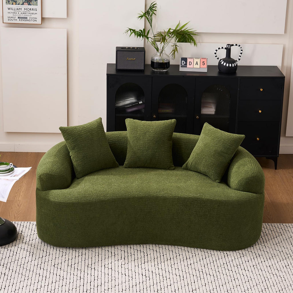 Curved Cloud Sectional Sofa with Pillows