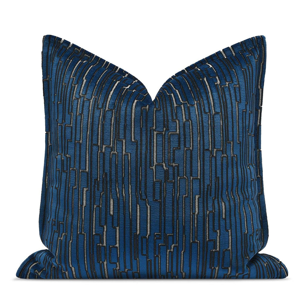 Luxury Brown Cut Pile Velvet Pillow Covers 18x18 with Raised Textured Pattern(Not a