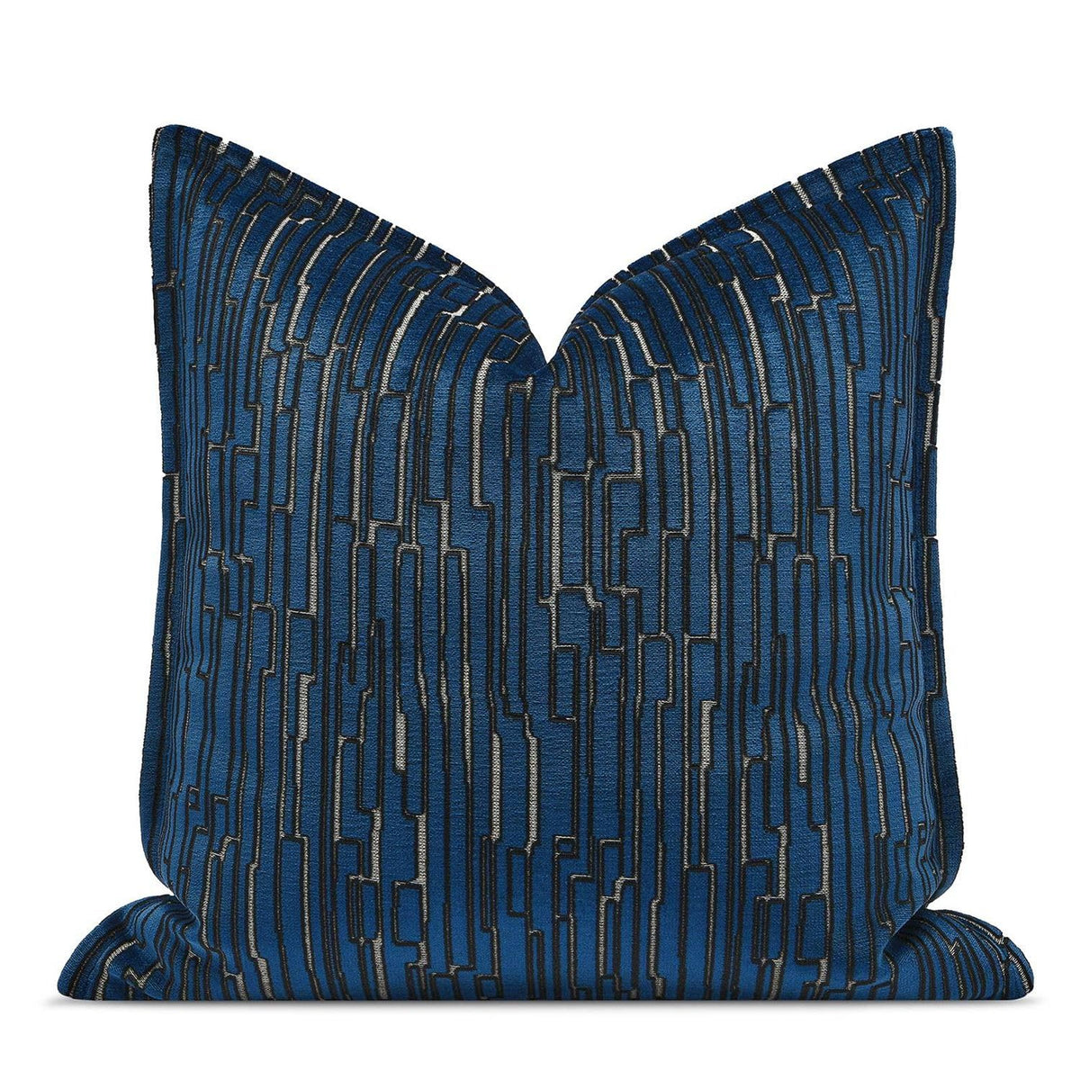Luxury Brown Cut Pile Velvet Pillow Covers 18x18 with Raised Textured Pattern(Not a