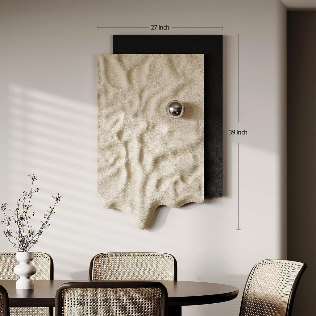 Vertical 3D Textured Abstract Wall Art