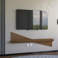 60-Inch Parametric Oak Floating Shelf