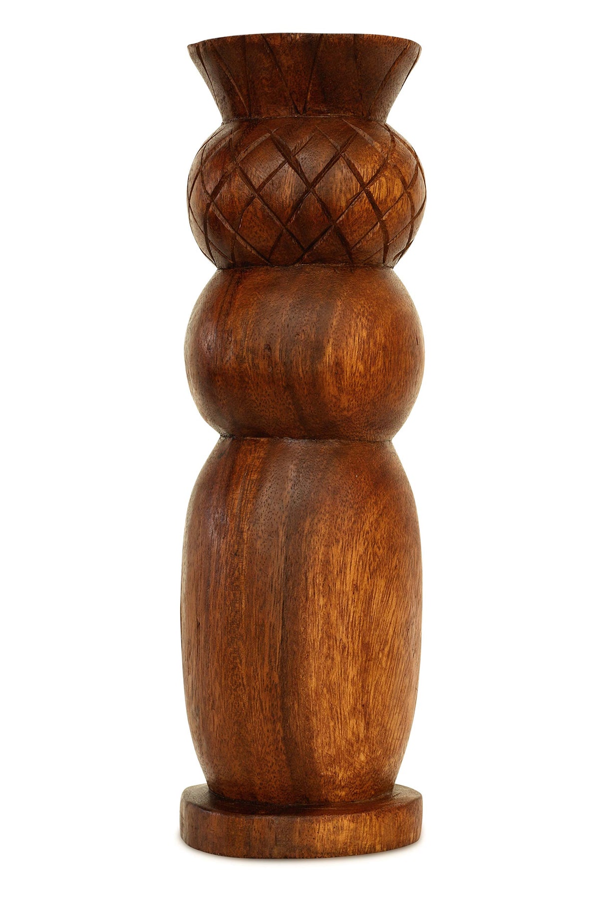 G6 Collection Handmade Wooden Primitive Tattoo Face Tribal Statue Sculpture Tiki