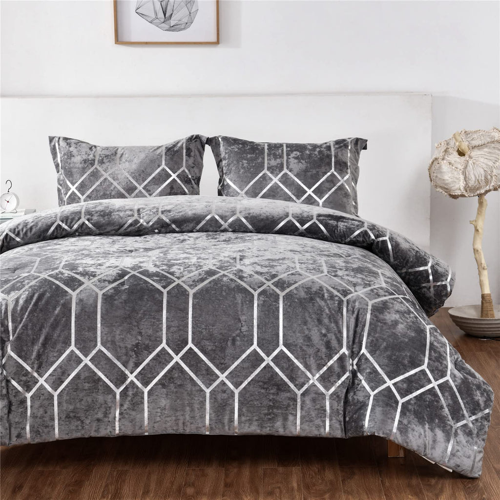Sunshine Nicole Metallic Print Comforter Set