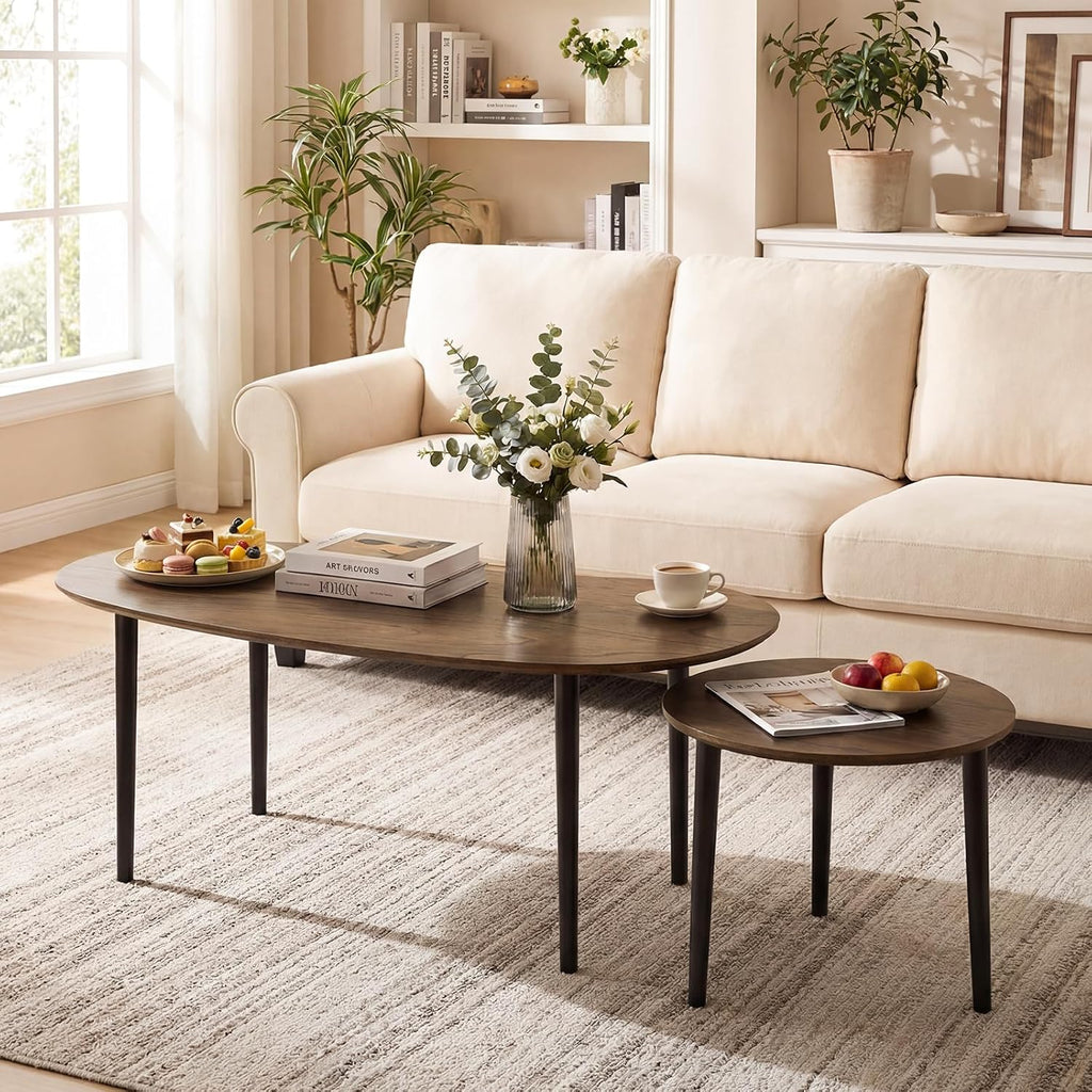 Kidney & Round Nesting Table Set