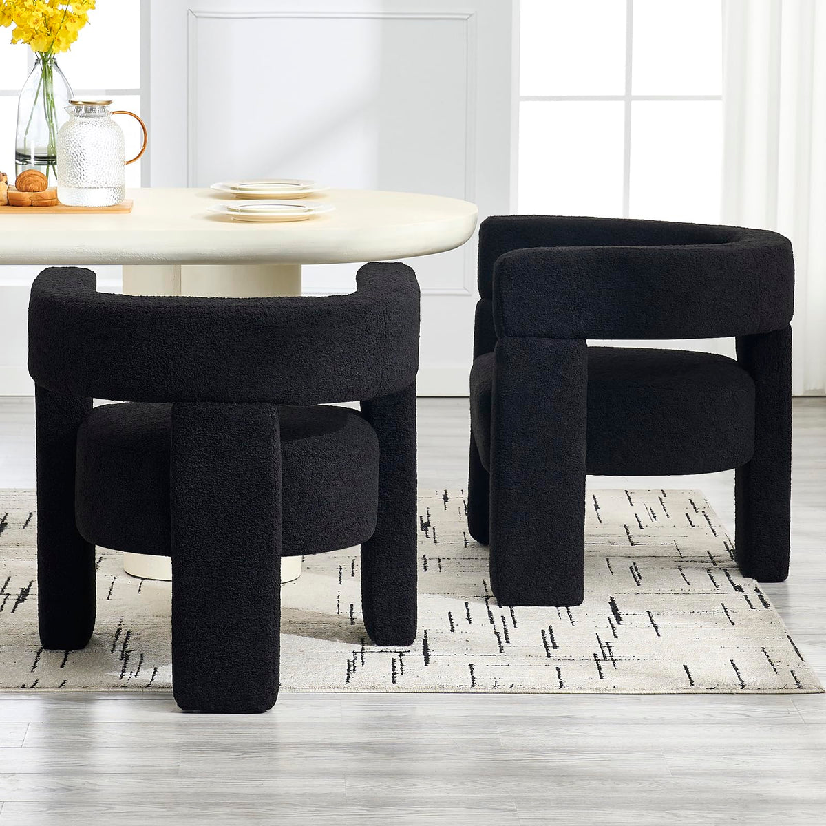 Sherpa Boucle Accent Chairs