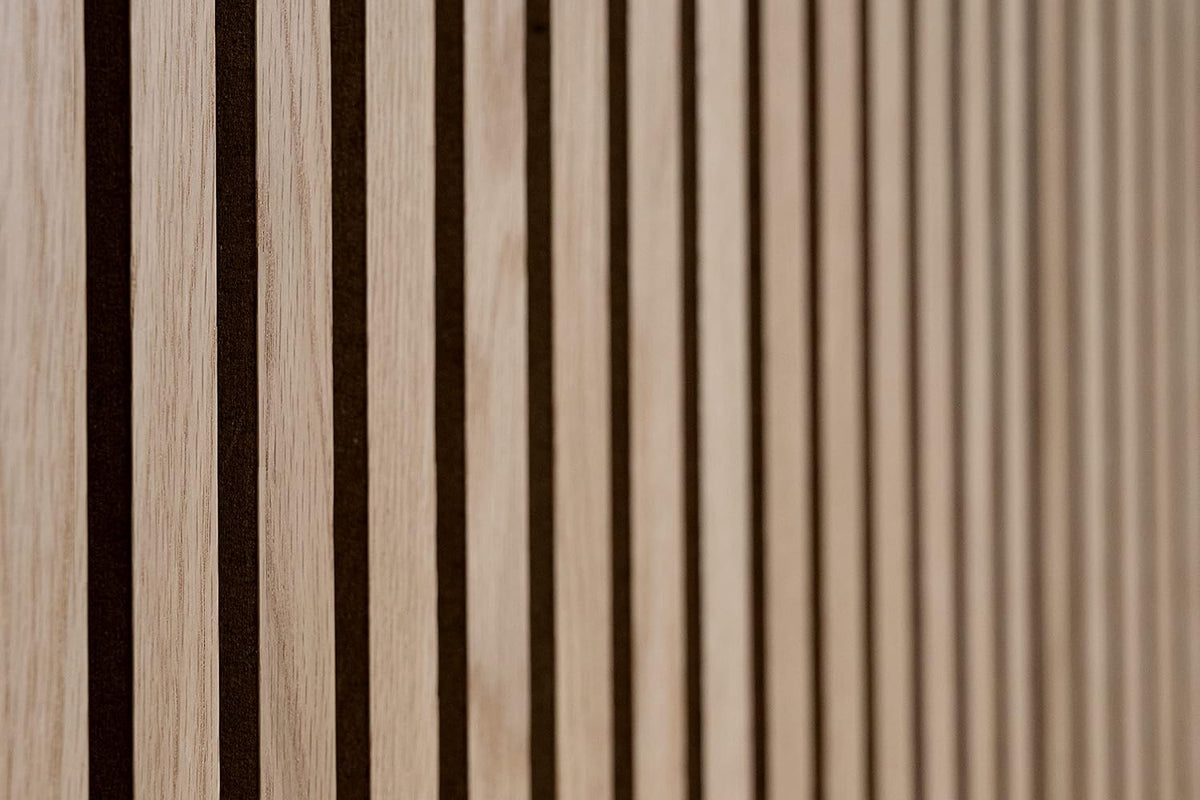 Acoustic Wood Slat Wall Panels – Set of 2