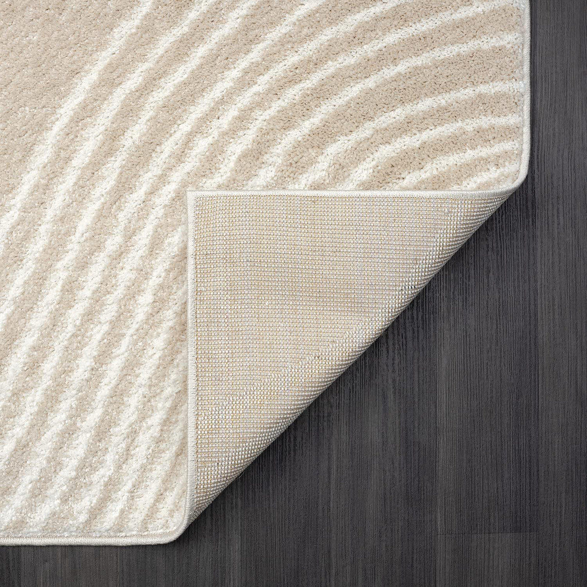 Abani Cream and Black Swirl Area Rug