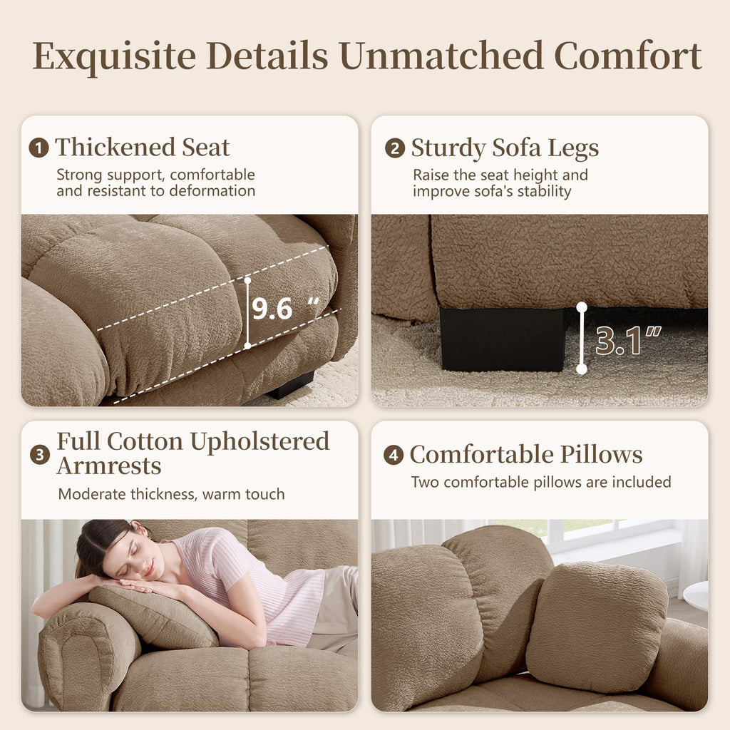 131.5" Modular Cloud Couch
