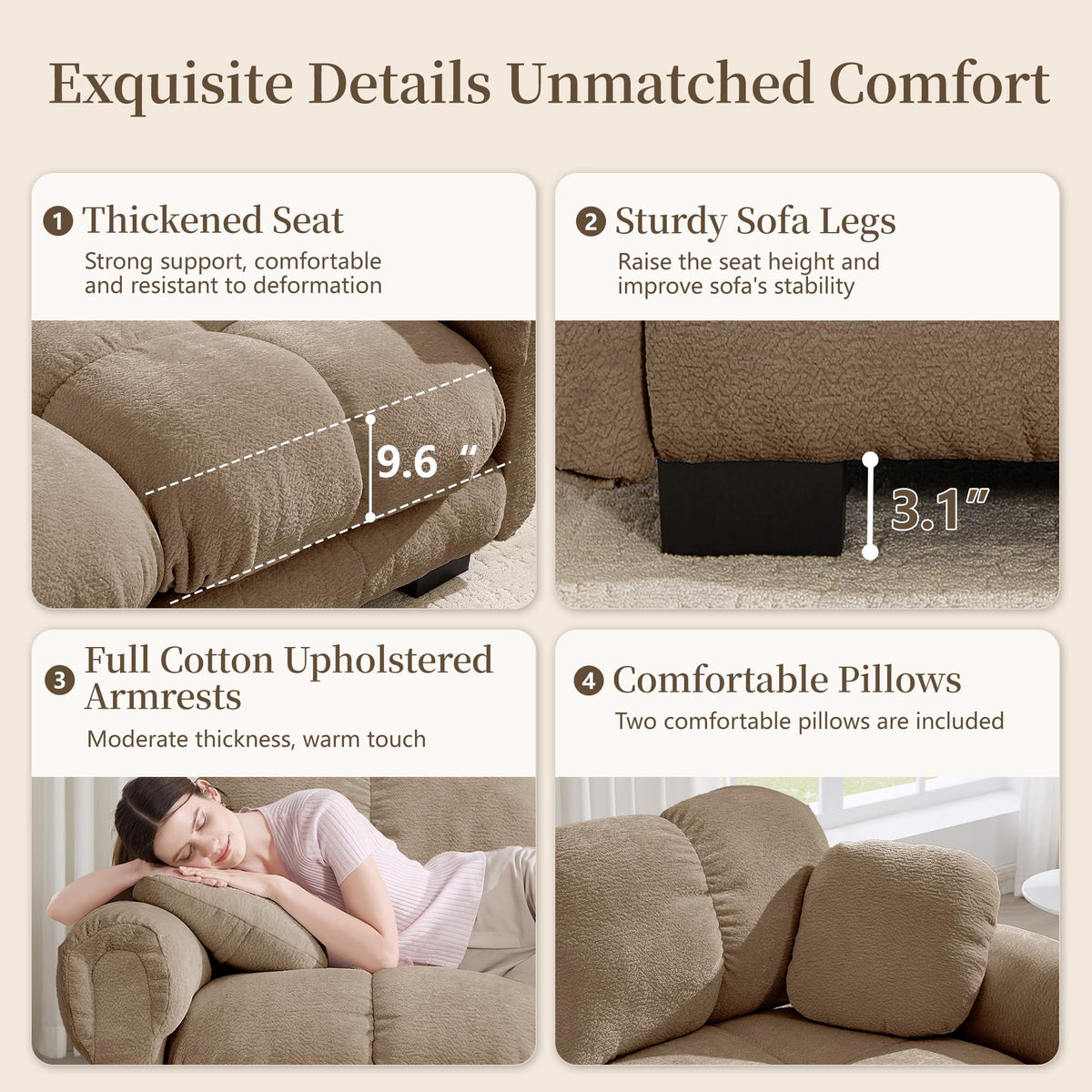 131.5" Modular Cloud Couch