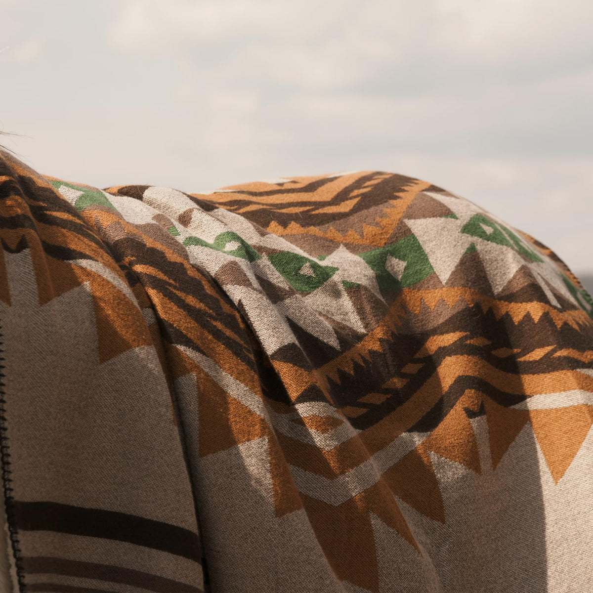 Aztec Sherpa-Lined Throw Blanket