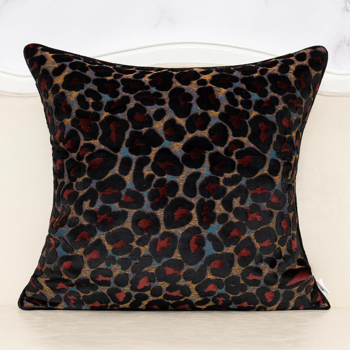 Cut-Velvet Floral Pillow Cover