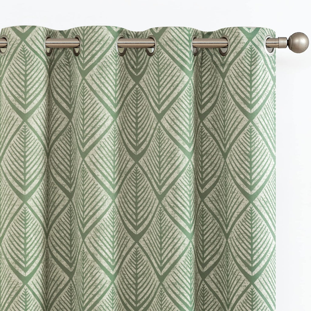 Geometric Blackout Grommet Curtains, Set of Two