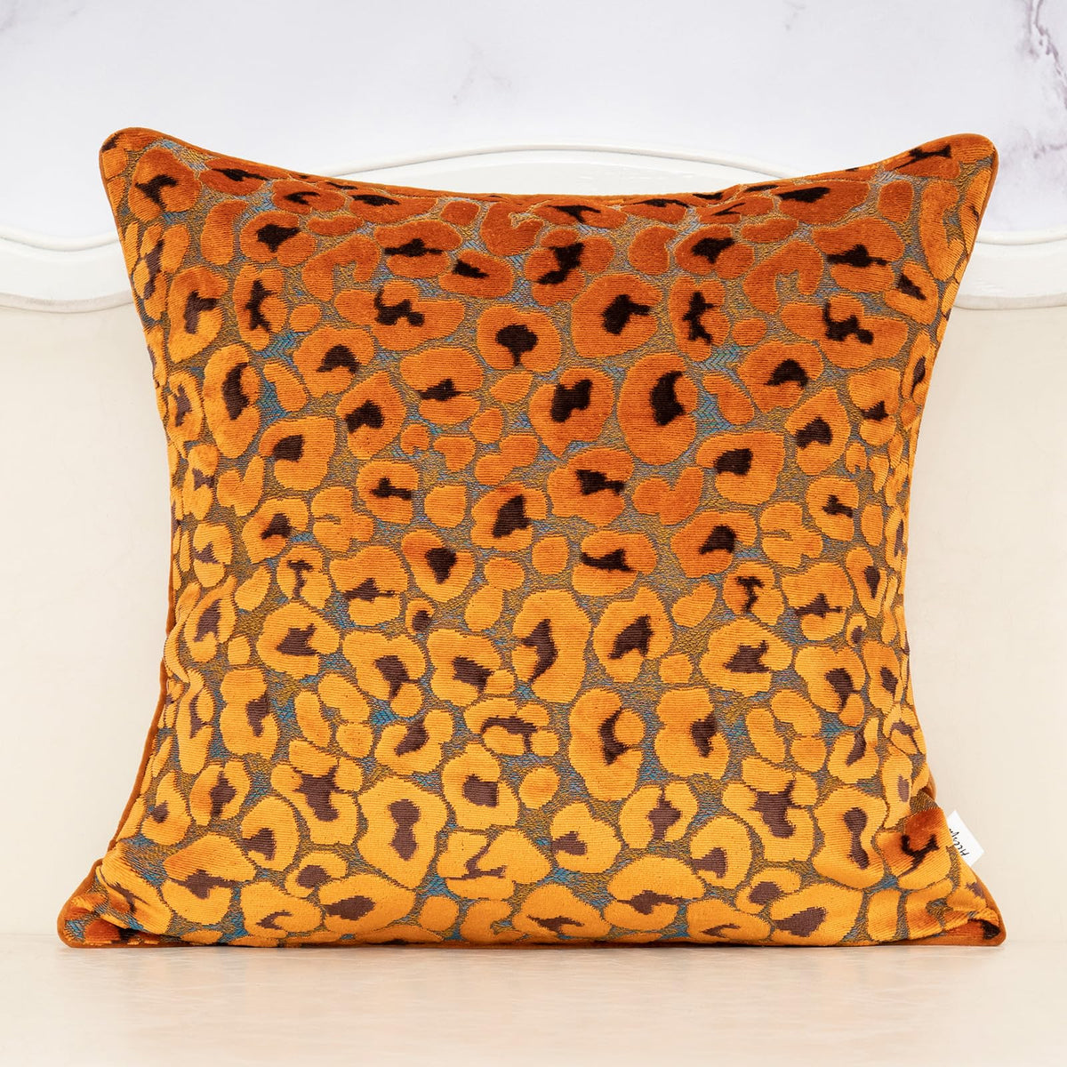 Cut-Velvet Floral Pillow Cover