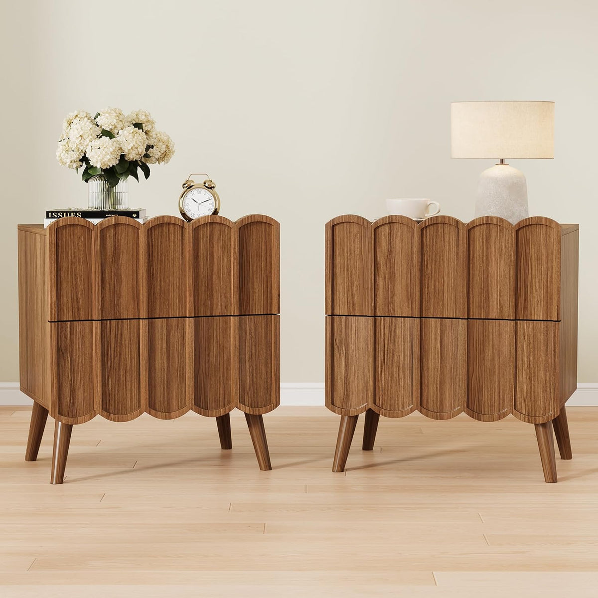 Fluted Nightstand
