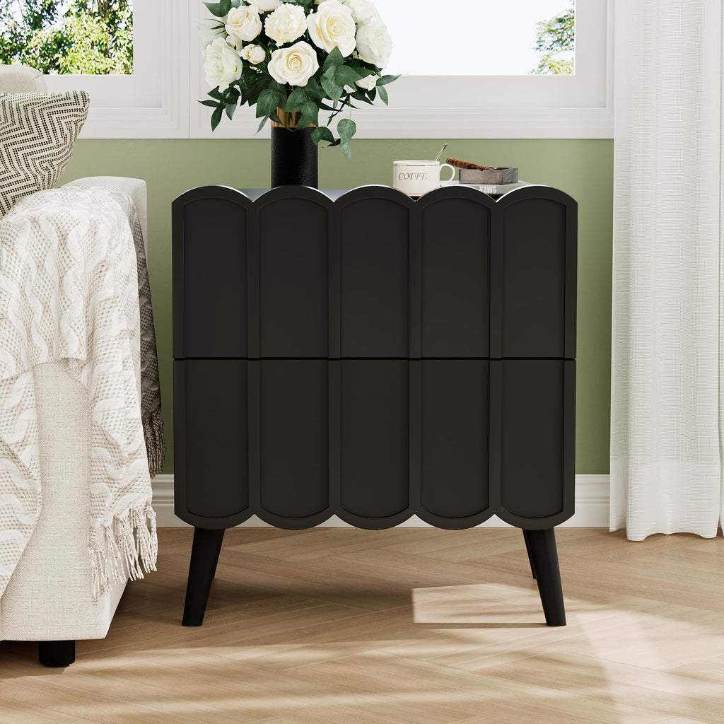 Fluted Nightstand