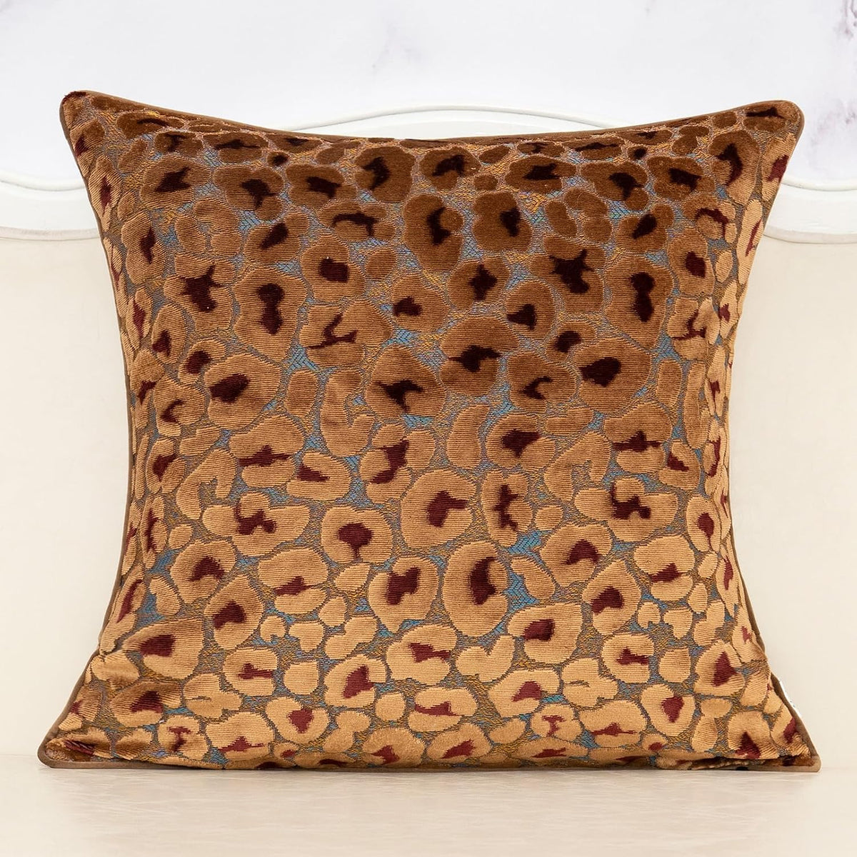 Cut-Velvet Floral Pillow Cover