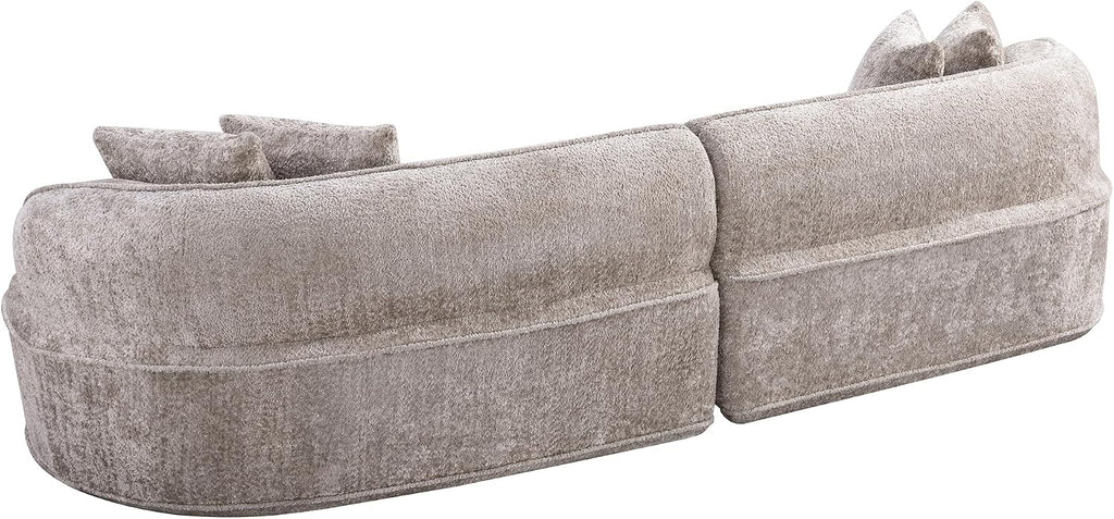 Curved Cloud Sectional Sofa with Pillows